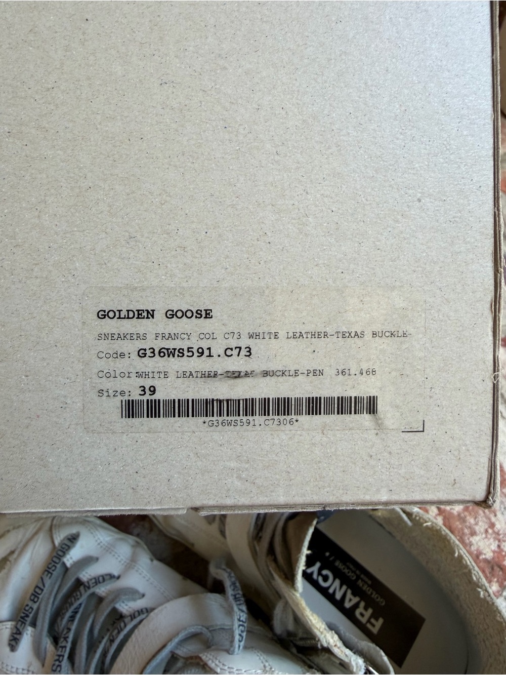 Golden Goose Francy Texas Buckle High Top Sneakers 39 - Picture 11 of 12